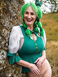 Granny Fucking: A Middle Aged Elf With Long Braided Green Hair