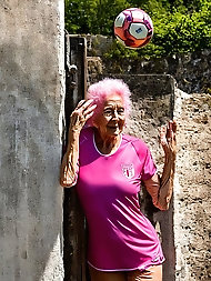 A 70+ year old grandmother from Cuba boldly defies her age by starring in a series of unique and intriguing shaved granny fuck scenes