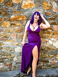 Free Porn Pic Granny - She is 70 and Dressed in Purple