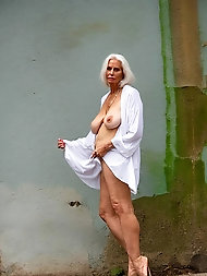 Mature Granny Sex Pics: 60 Years Old Fairer Skin White Pixie Hair